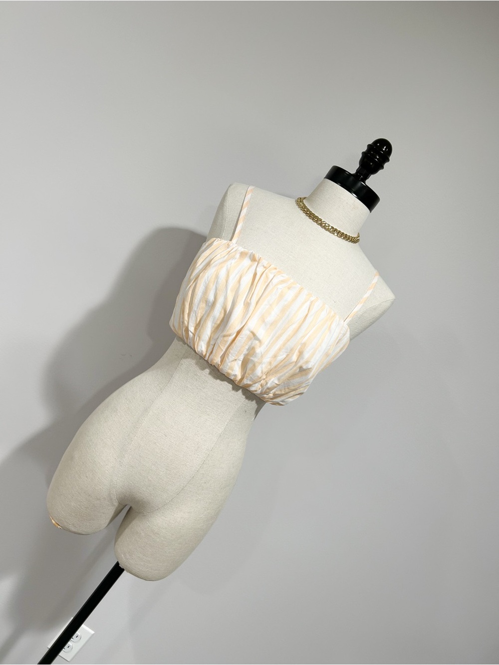 wild fable Cream and White Striped Crop Top